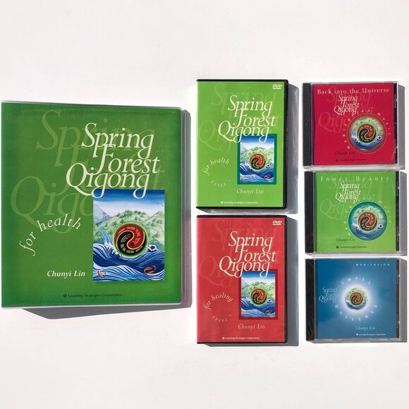 Spring Forest Qigong for Health by Chunyi Lin CD DVD Book Set Lot Meditation - Picture 1 of 15